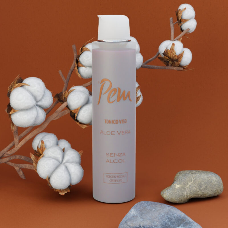 Tonico viso biologico con Aloe vera senza alcol