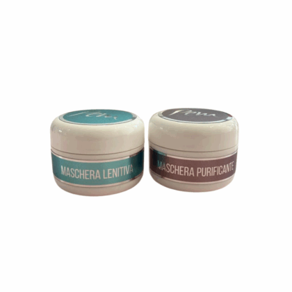 Maschera Lenitiva Camomilla e Calendula 15 ml & Maschera Viso Purificante 2 Argille 15 ml