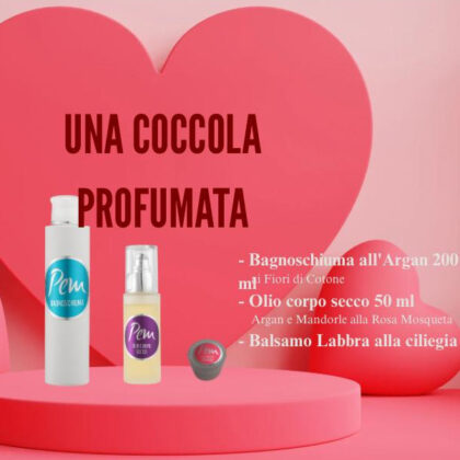 Bagnoschiuma all'Argan, Olio Corpo Secco e Balsamo Labbra con cera d'api